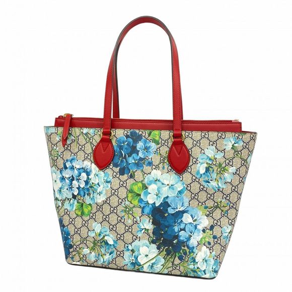 Gucci GG Blooms Handbag 415721 Beige Red Gold Hardware Pre-owned Women's - Picture 1 of 10